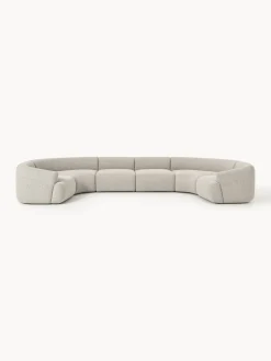 Westwing Collection Sofá rinconera modular grande en tejido bouclé Sofia