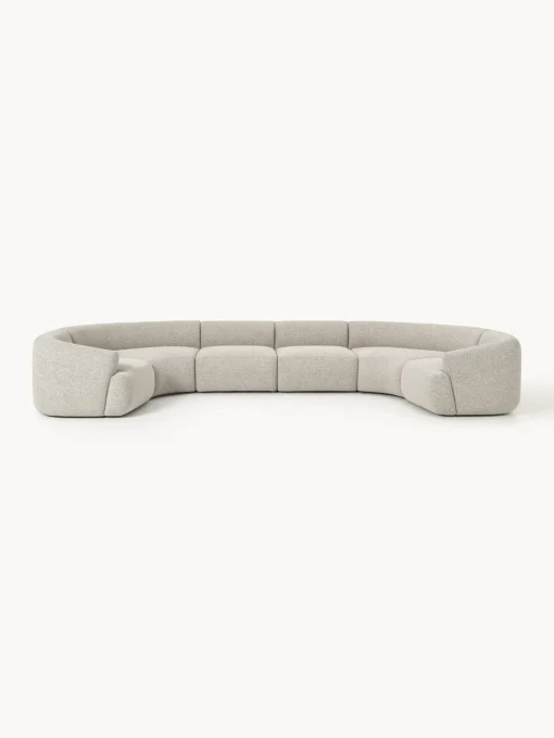 Westwing Collection Sofá rinconera modular grande en tejido bouclé Sofia