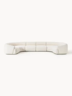 Westwing Collection Sofá rinconera modular grande en tejido bouclé Sofia