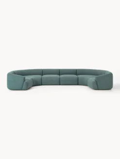 Westwing Collection Sofá rinconera modular grande en tejido bouclé Sofia^ Sofás 4 Plazas