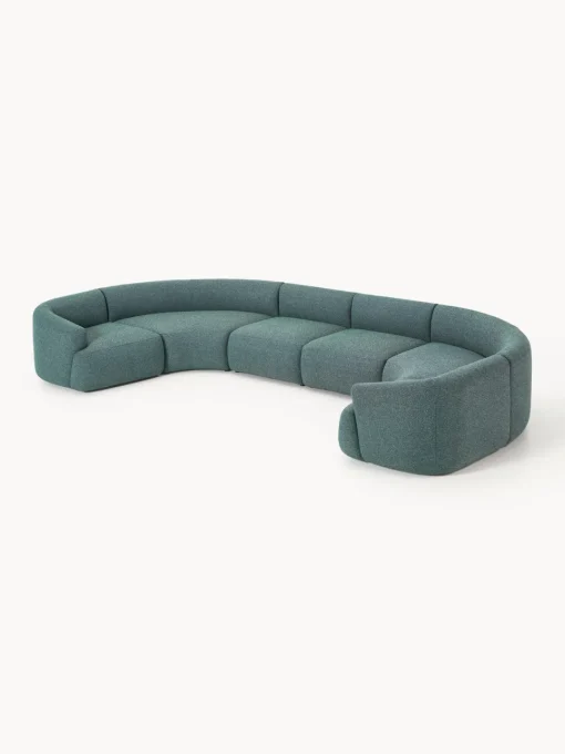 Westwing Collection Sofá rinconera modular grande en tejido bouclé Sofia^ Sofás 4 Plazas