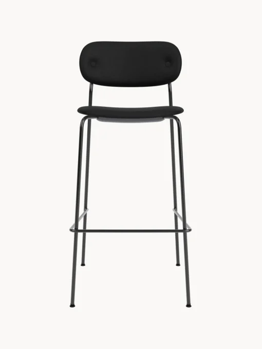 Audo Copenhagen Taburete alto de cuero con estructura de metal Co^ Taburetes Altos|Sillas