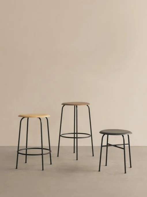 Audo Copenhagen Taburete alto de madera y metal Afteroom