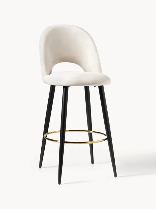 Westwing Collection Taburete alto de terciopelo Rachel^ Taburetes Altos|Sillas