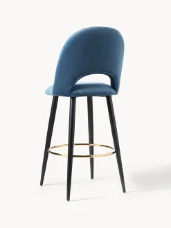 Westwing Collection Taburete alto de terciopelo Rachel