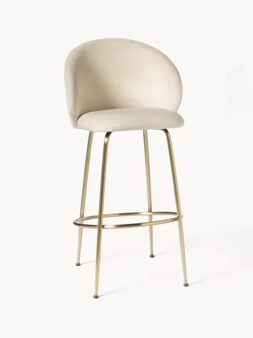 Westwing Collection Taburete alto de terciopelo Luisa^ Taburetes Altos|Sillas
