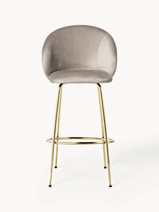 Westwing Collection Taburete alto de terciopelo Luisa