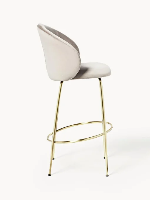 Westwing Collection Taburete alto de terciopelo Luisa