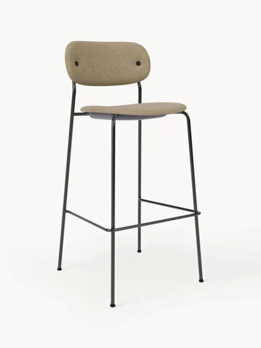 Audo Copenhagen Taburete alto en tejido bouclé con estructura de metal Co^ Taburetes Altos|Sillas