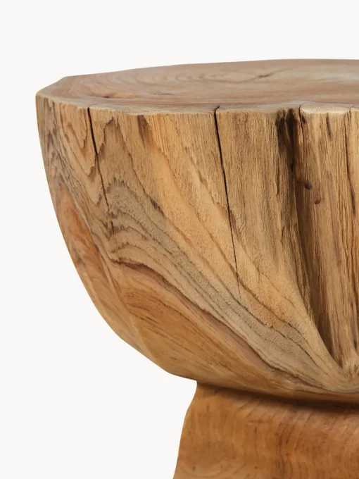 HKLIVING Taburete artesanal de madera de teca Arched^ Pufs Y Otomanos|Pufs Y Otomanos