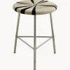 Nordal Taburete bajo Morice, negro/ivory