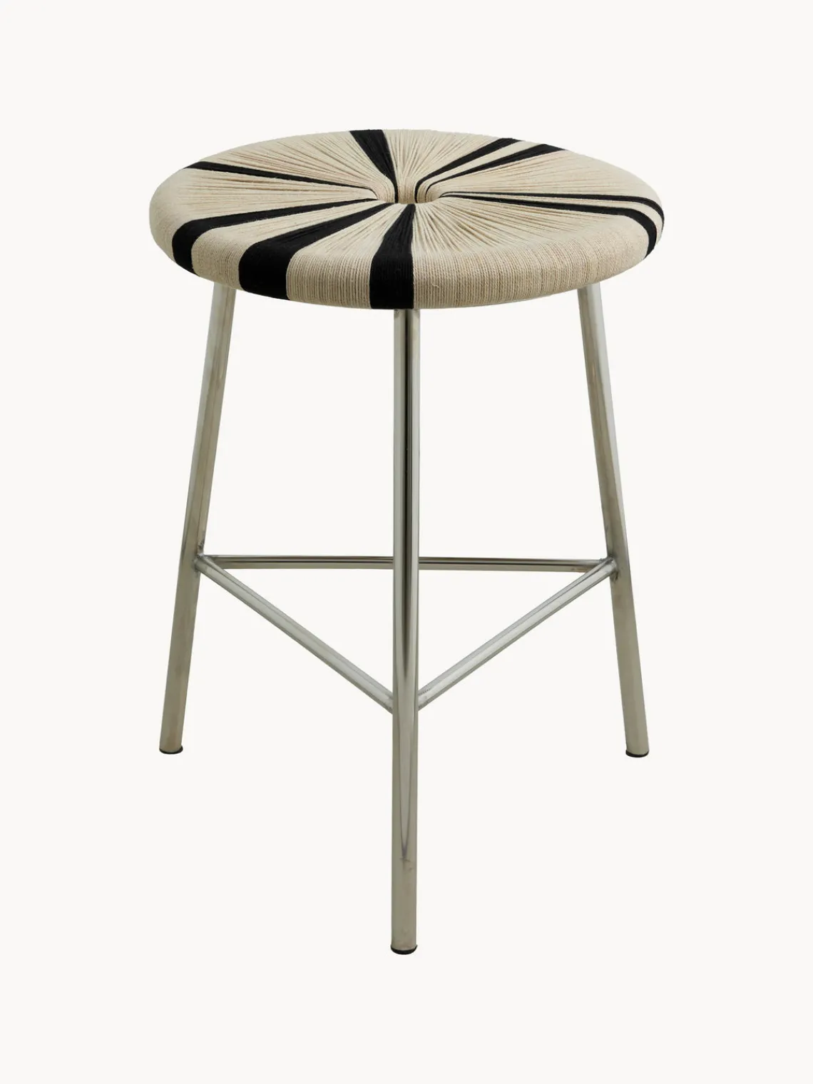 Nordal Taburete bajo Morice, negro/ivory