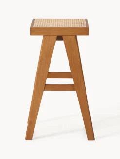 Westwing Collection Taburete de bar con tejido vienés Sissi