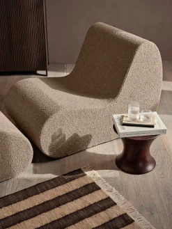 Ferm Living Taburete de madera de mango Spin^ Pufs Y Otomanos|Mesas Auxiliares