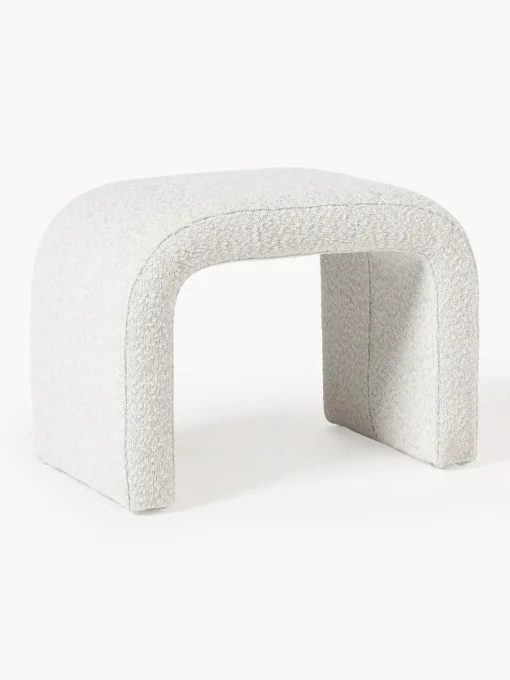 Westwing Collection Taburete en tejido bouclé Penelope