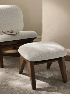 Westwing Collection Taburete en tejido bouclé Shenay^ Sillones Pequeños|Sillones