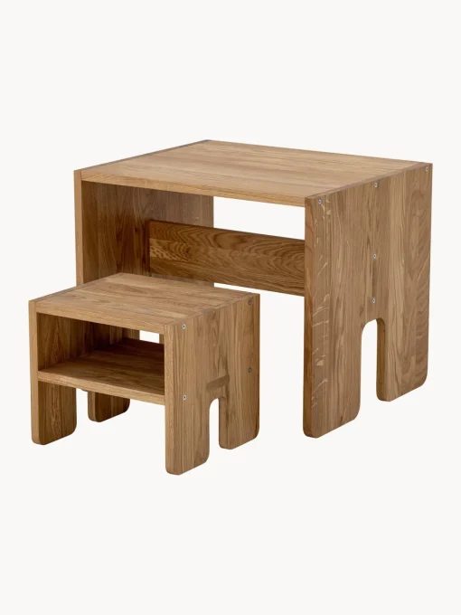 Bloomingville Mini Taburete infantil de madera de roble Bas^Niños Decoración Infantil|Mesas Y Sillas Infantiles