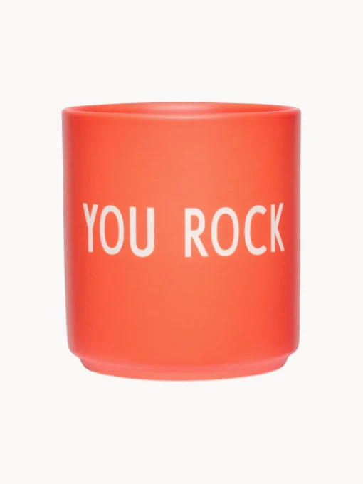 DESIGN LETTERS Taza con frase de diseño Favourite YOU ROCK