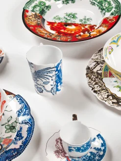 SELETTI Taza con platito artesanales Hybrid