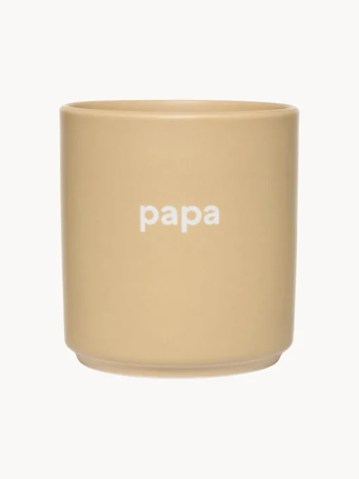 DESIGN LETTERS Taza de diseño con inscripción Favourite PAPA