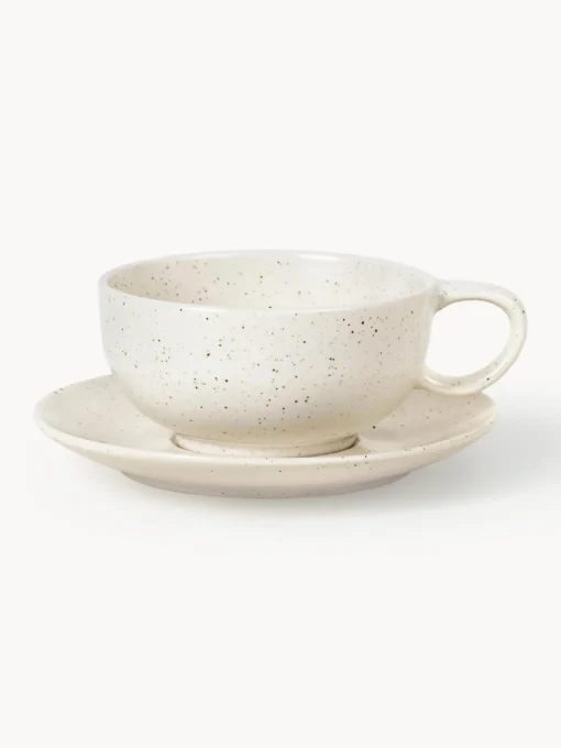 Broste Copenhagen Taza de té con platito artesanal^ Tazas Y Mugs|Vajillas Completas