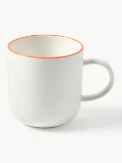 Westwing Collection Tazas con platitos de porcelana Facile, 2 uds.^ Tazas Y Mugs|Vajillas Completas