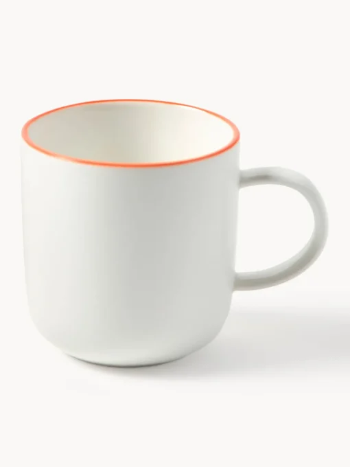 Westwing Collection Tazas con platitos de porcelana Facile, 2 uds.^ Tazas Y Mugs|Vajillas Completas