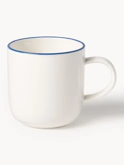 Westwing Collection Tazas con platitos de porcelana Facile, 2 uds.^ Tazas Y Mugs|Vajillas Completas