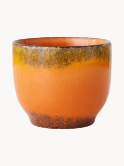 HKLIVING Tazas de café artesanales de cerámica 70's, 4 uds.