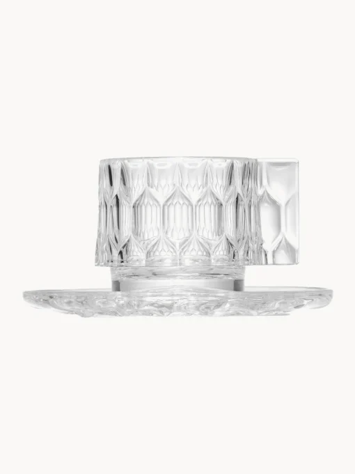 Kartell Tazas de café con platitos con relieves Jellies, 4 uds.^ Tazas Y Mugs|Vajillas Completas