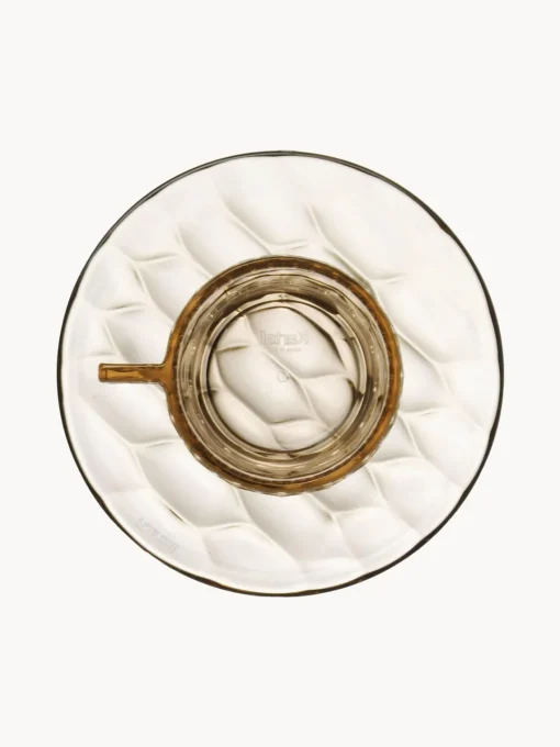 Kartell Tazas de café con platitos con relieves Jellies, 4 uds.