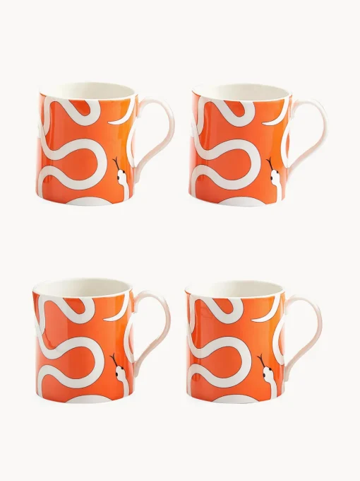 Jonathan Adler Tazas de porcelana Eden, 4 uds.^ Tazas Y Mugs|Vajillas Completas