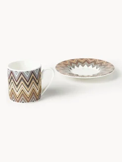 Missoni Tazas de té con platitos Jarris, 6 uds.