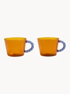 &k Amsterdam Tazas de vidrio borosilicato Duet, 2 uds.