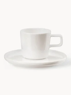 ASA Selection Tazas espresso con platito Fine Bone China Oco, 6 uds.^ Tazas De Espresso|Vajillas Completas