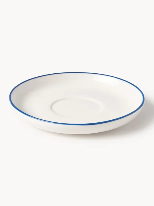 Westwing Collection Tazas espresso con platitos de porcelana Facile, 2 uds.^ Tazas De Espresso|Vajillas Completas