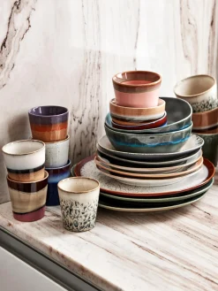 HKLIVING Tazas pequeñas artesanales 70's, 4 uds.^ Tazas Y Mugs|Vajillas Completas