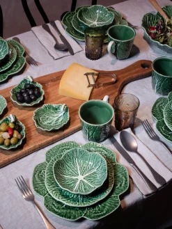 BORDALLO PINHEIRO Tazas pintadas a mano Cabbage, 4 uds.