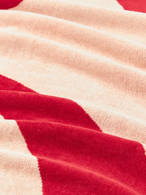 Westwing Collection Toalla de playa de terciopelo con estampado ondulado Pia