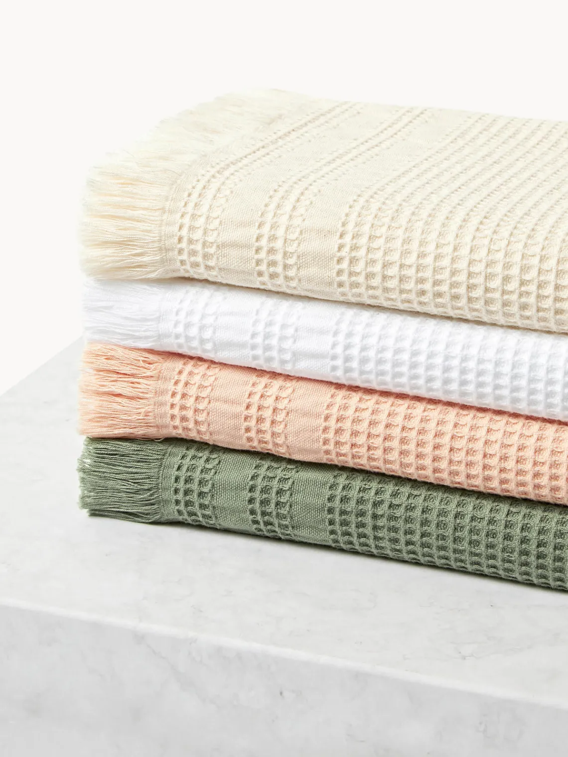 Westwing Collection Toallas tipo gofre Yara, tamaños diferentes^ Toallas|Mantas