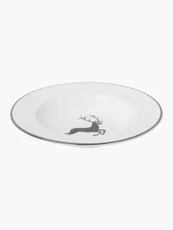 Gmundner Keramik Vajilla artesanal Grauer Hirsch, 2 comensales (4 pzas.)