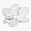 Meissen Vajilla de porcelana con borde platino pintado a mano Vitruv, 2 comensales (12 pzas.)^ Vajillas Completas|Menaje De Mesa