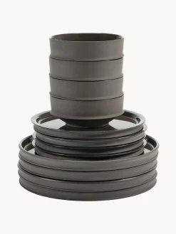 SERAX Vajilla de porcelana con esmalte reactivo Dune, 4 comensales (12 pzas.)^ Vajillas Completas|Menaje De Mesa