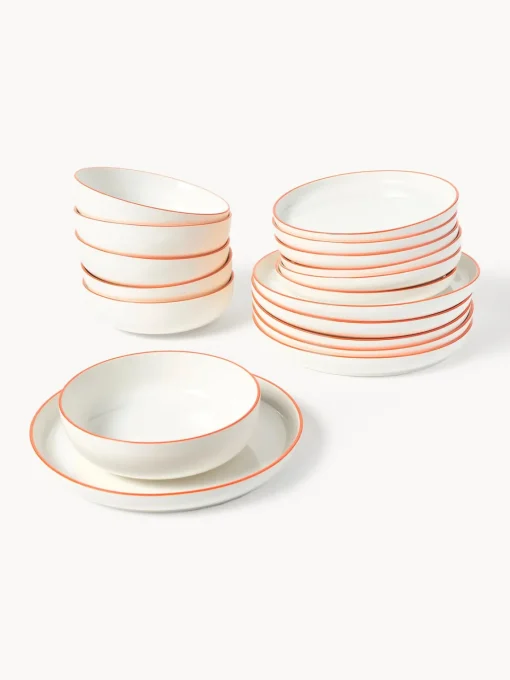 Westwing Collection Vajilla de porcelana Facile, 6 comensales (18 pzas.)^ Vajillas Completas|Menaje De Mesa