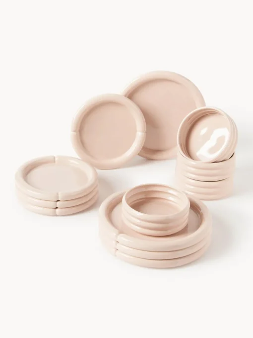 Westwing Collection Vajilla de porcelana Maira, 4 personas (12 pzas.)^ Vajillas Completas|Menaje De Mesa