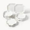 Westwing Collection Vajilla de porcelana Nera, 4 comensales (12 pzas.)