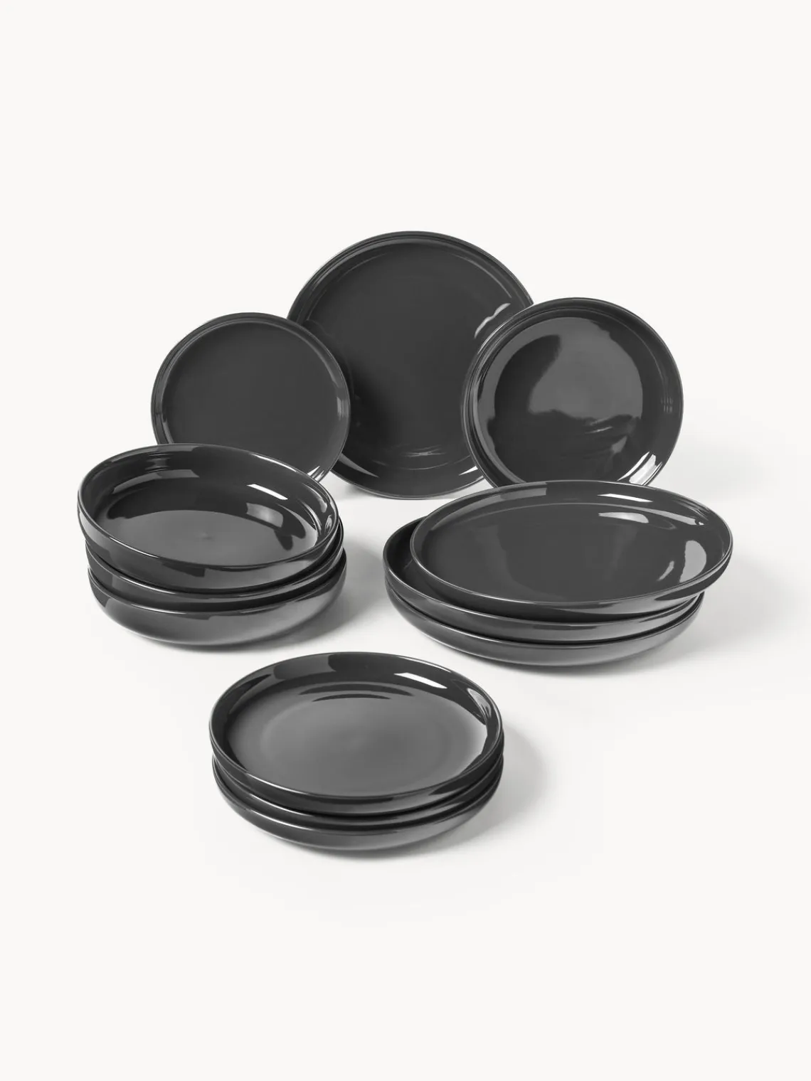 Westwing Collection Vajilla de porcelana Nessa, 4 comensales (12 pzas.)