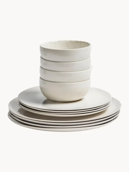 SERAX Vajilla de porcelana Zuma by X Kelly Wearstler, 4 comensales (12 pzas.)