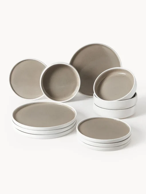 Westwing Collection Vajilla Ginger, 4 comensales (12 pzas.)