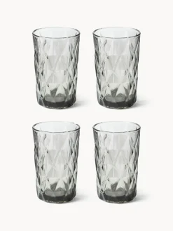 Westwing Collection Vasos altos con relieves Colorado, 4 uds.^ Copas De Cóctel|Vajillas Completas
